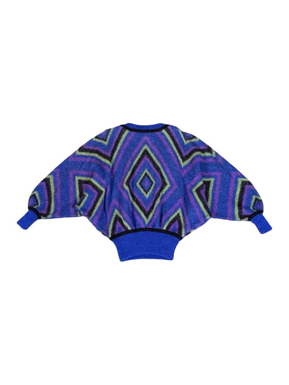 Vintage Women’s Purple Green Oversized Wool Knit Sweater - Picture 6 of 6